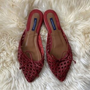 Margaux Women's Red Woven Flats/ sandals